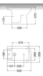 Juego Ferrum Bari Inodoro Largo, Deposito Doble Desc Y Bidet - Imagen 6