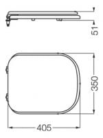 Asiento Y Tapa Ferrum Bari Hdf Herraje Plástico Tkxm - Imagen 2