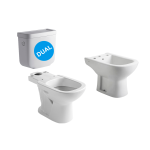 juego bari inodoro, deposito y bidet sin tapa, descarga dual