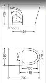 Marina Inodoro Largo Blanco Ferrum Ihlmj - Imagen 2