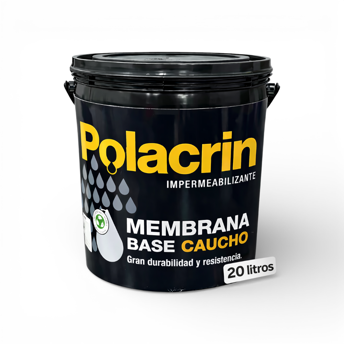 polacrin x 20 lts (2) Membrana Base Caucho x 20 litros Polacrin-Sinteplast - Imagen 1